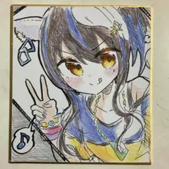 ウマ娘　ダイタクヘリオス　手描きイラスト色紙
