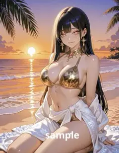 AIイラスト　美女 L版サイズ 1点物 C69
