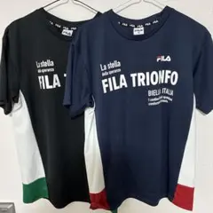 フィラTシャツ2枚組ブラックネイビー