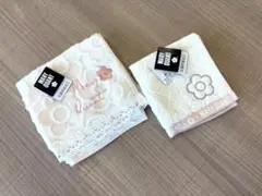 タグ付き未使用✨️マリークワント マリクワ タオルハンカチ 2枚セットデイジー