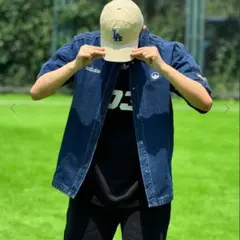 アディダス オリジナルス 男女兼用　半袖デニムシャツ　S