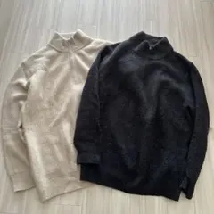 UNIQLO スフレヤーンハーフジップセーター