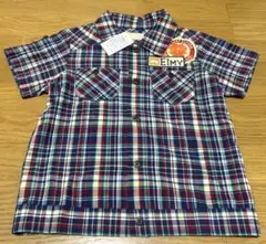 新品　くまのエイミー　半袖　シャツ　チェック　130cm