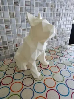 フレンチブルドッグ ローポリ モダンアートオブジェ
