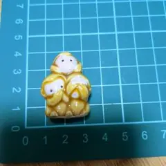 送込★陶器製 三猿 置物