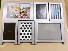 Francfranc 多面体フォトフレーム シルバー