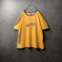 vintage リンガーシャツ　古着　黄色　アーム刺繍　レディース　ビンテージ感