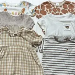 【UNIQLO】薄淡系　ベビー服　保育園着　半袖　女の子まとめ80〜90