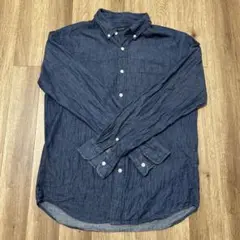 RAGEBLUE ダークブルーデニムシャツ　長袖 Lサイズ