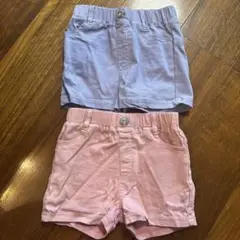 ショートパンツ　120 ピンク、薄紫　２枚