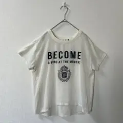LEPSIMレプシィム シースルー　プリント Tシャツ　ホワイト
