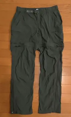 Lサイズ　REI Co-op　コンバーチブル ナイロンパンツ　オリーブグリーン