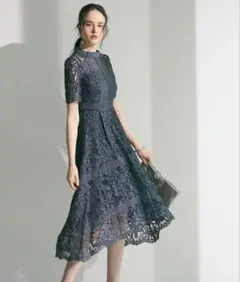 フィッシュテールハイネックレースワンピース ルイルエブティック