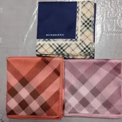 BURBERRY チェック柄ハンカチ 3枚セット