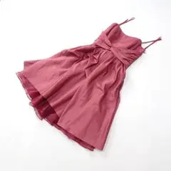 AIMER エメ ボルドー オフショルダー パーティー ドレス