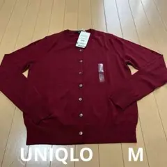 新品未使用ユニクロUNIQLOエクストラファインメリノクルーネックカーディガンM