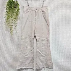 ☆ GRL (L) フレア デニム パンツ ジーンズ オフホワイト