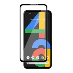 Google Pixel 4a 4G 5.8 枠黒 ガラス保護フィルム L004