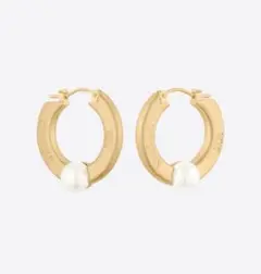 DIOR NAVY ピアス パール