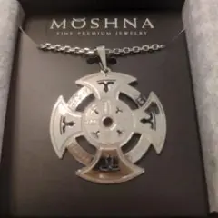 MOSHNA シルバー クロスネックレス