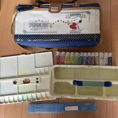 えのぐセット　ピーナッツスヌーピー（ハートチェック）2025年新柄新品・未使用品 えのぐセット ピーナッツスヌーピー（ハートチェック）2025年