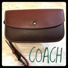 【極美品】COACH クラッチバック ポーチ ブラウン 58174 高品質!!