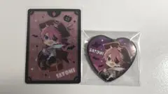 さとみくん 缶バッジ、カードセット Halloween ver.