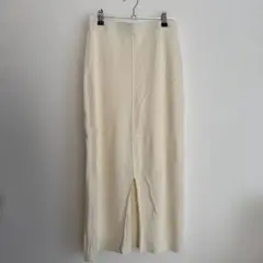 美品☆Re:EDIT（リエディ）スリットリブニットタイトロングスカート