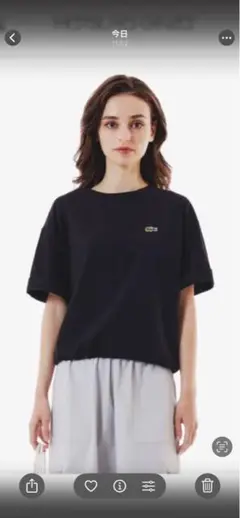 ラコステ　Lacoste tシャツ　ブラック　レディース大人気完売