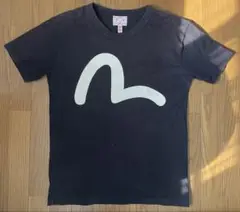 evisu ブラック Tシャツ カモメプリント エヴィス サイズ40