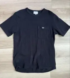 ラコステ　鹿の子地ポケットTシャツ　ブラック　FR4