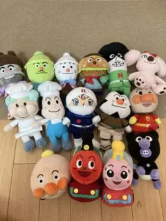 アンパンマン ぬいぐるみ　15点セット　ぷりちぃビーンズ