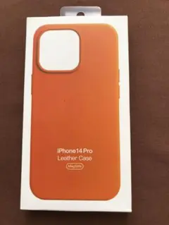 iPhone 14 Pro レザーケース オレンジ 純正