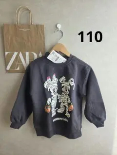 新品】ザラ ZARA トレーナー スウェット ミッキー ハロウィン 110