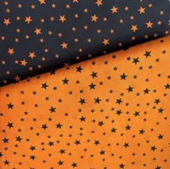 ハロウィン スター柄 生地 2色 set
