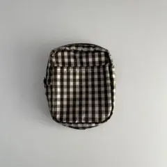 無印チェック柄ポーチ