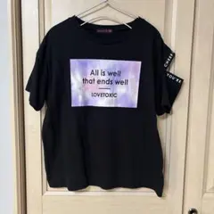 LOVETOXIC メッセージプリント Tシャツ　Ｌ