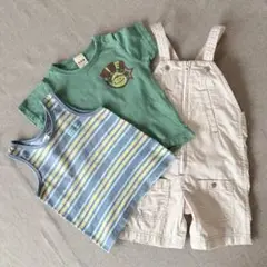 babyGAP 80 オーバーオール ギャップbebe eab Tシャツセット