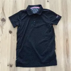 UNDER ARMOUR ドット柄ポロシャツ　半袖　ブラック