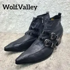 美品✨Wolf.Valley ポインテッドトゥ バックルブーツ 26cm 黒