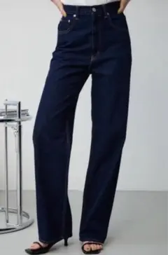 AZUL BY MOUSSY ハイウエスト ワイドデニム S