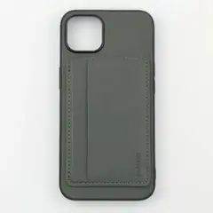【残り1点】　iPhone13 ポケット兼スタンド付 PUレザー アッシュグレー
