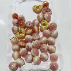 マーブル模様ビーズセット 40個