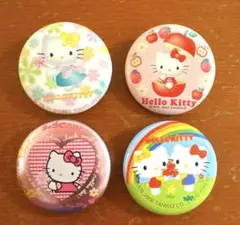 ハローキティ 缶バッジ 4点セット　2001年〜2006年