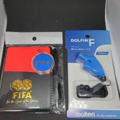 レフェリーセット　FIFA　レフェリー手帳　コイントス　ホイッスル