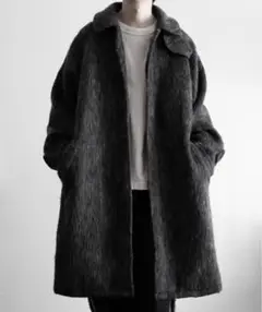 shaggy soutien collar coat シャギーステンカラーコート