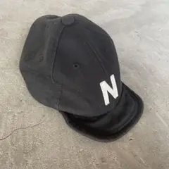 キャップ　キッズ　Nロゴ黒色　夏