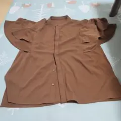 ブラウン フレアスリーブ