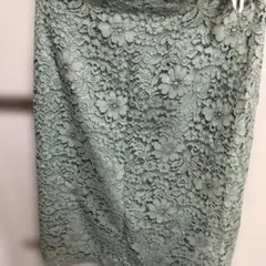 ミントグリーン レース タイトスカート