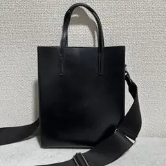 2way レザーショルダーバッグ　YAHKI STUDIOUS ブラック　牛革